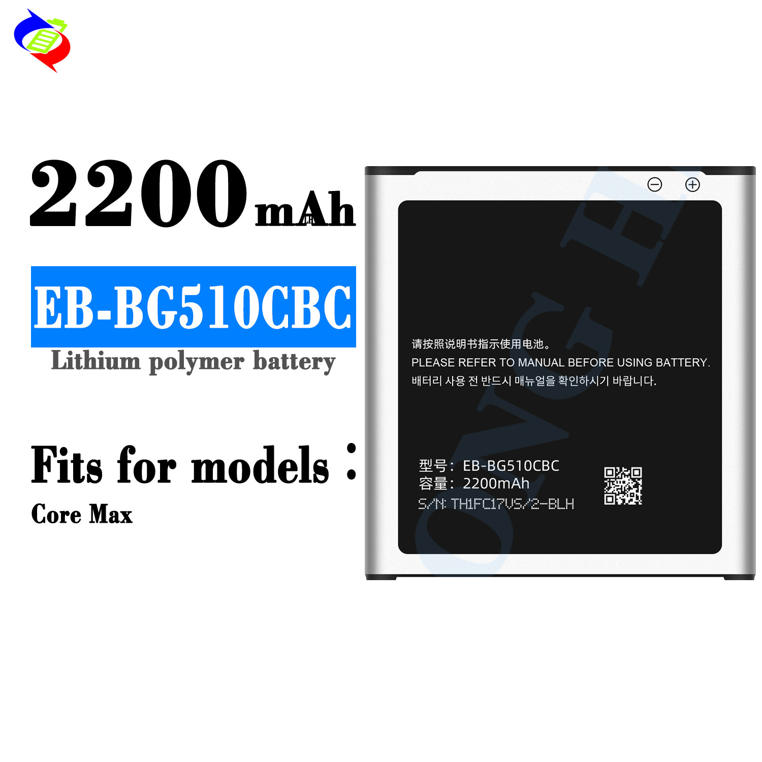 Original Replacement Li-ion Polymer Battery EB-BG510CBC for Samsung Galaxy Core Max G5108Q G510F G5108 Mobile Phone Battery