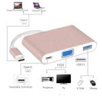 4096 x 2160 USB 3.1 To VGA USB 3.0 Multiport Adapter Converter