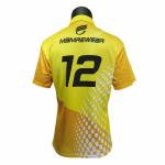 Free Design Sublimation Women'S Polo Tee Shirts / Ladies Golf T Shirts Yellow