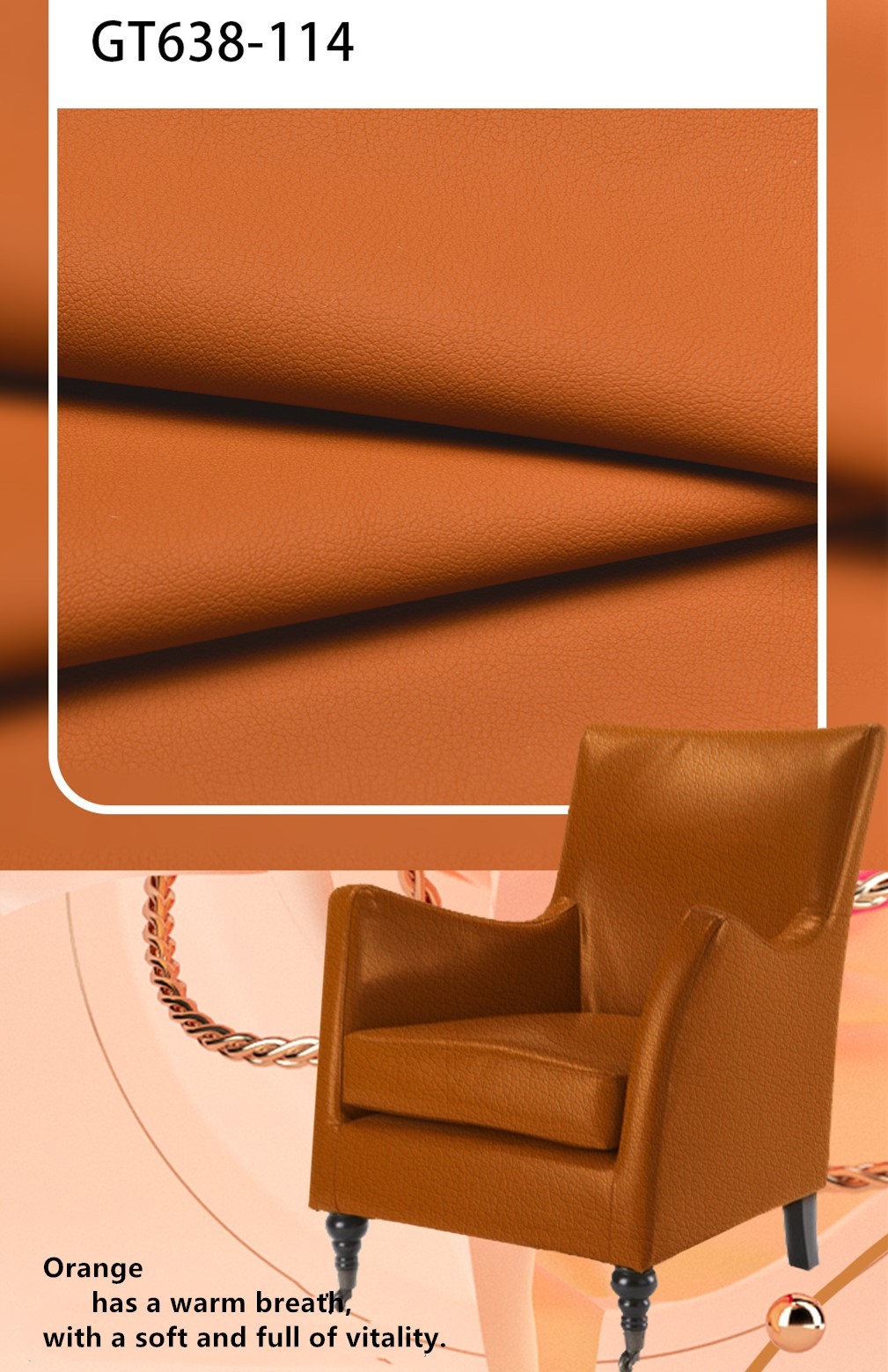PVC Faux Leather Upholstery Fabric Lychee PVC Sofa Leather Scratch Resistent