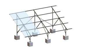 China Common Rail Landscape Ground Mounted Solar Structure HDG Steel factory