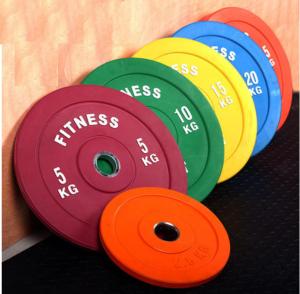 China weightlifting rubber bumper plate, rubber bumper weight plates set, rubber bumper plates 45 lbs factory