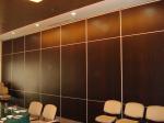Soundproof Material Wooden Foldable Partition Wall / Aluminium Frame Sliding