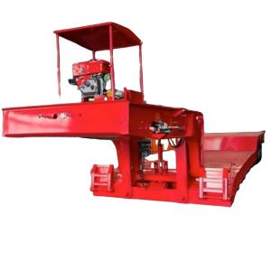 China Heavy Duty Tri Axle Lowboy Trailers For Sale , Detachable Gooseneck Lowbed Drop Deck Semi Trailer For Cameroon factory