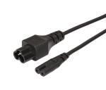 IEC 320 3pin C6 Micky male C7 2 pin female AC Power Cord, C6 to C7 Power cord