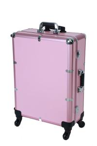 China Custom Black &amp; Pink Makeup Cases With Light For Makeup factory
