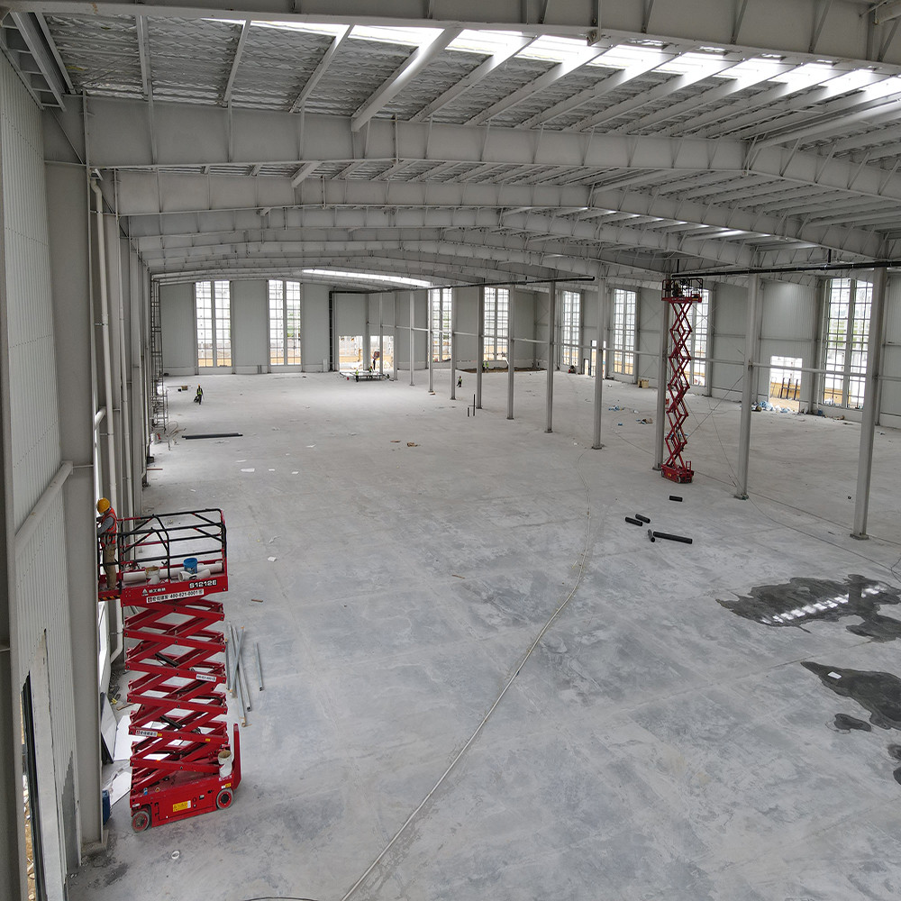 Customized CAD Drawing Welded H Steel Steel Structure Building For Workshop Visit And Check In Different Designs