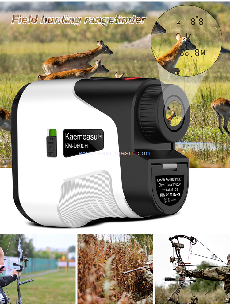 kaemeasu Hunting Laser Rangefinder Rechargeable Golf Telescope Angle Measuring Distance Meter D800