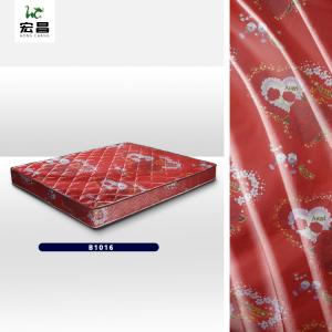 China Excellent Elasticity Red 43D Festive Mattress Quilt Fabric 65gsm-100gsm factory