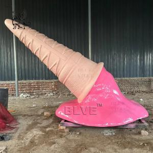 China Cast Aluminum Ice Cream Sculpture Light Metal Cookie Sculpture Large Outdoor Modern City Mall Decoration factory