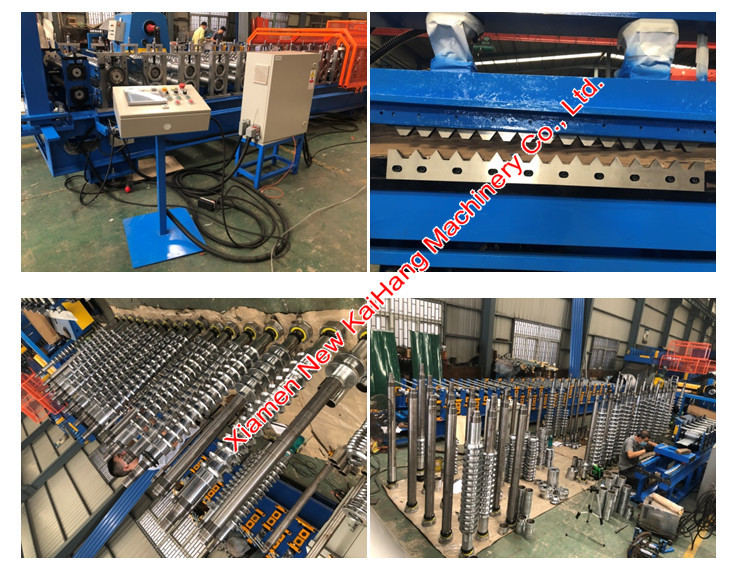 Cladding wall roll forming machine, for factory building, wall panel with scew clipping