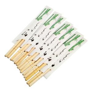 China 20cm Moso Bamboo Custom Japanese Chopsticks Paper Sleeve No Wax factory