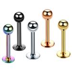 Surgical Steel Assorted Colors Labret Stud Lip Piercing Ear Cartilage Tragus