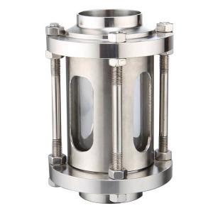 China 304 Stainless Steel Sanitary Sight Glass With Protective Net For Pharmaceutical Industries factory