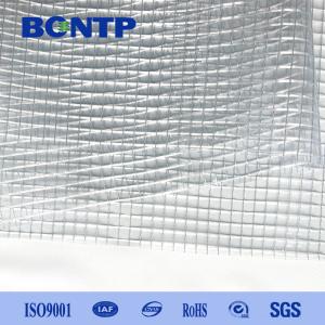China 1000D Transparent Mesh Fabric PVC Covers Tarpaulin White Mesh For Greenhouse factory