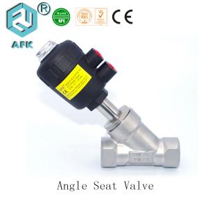 China 2 Way 2 Position Pneumatic Angle Seat Valve , Pneumatic Manual Control Valve factory