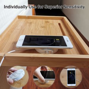 Bamboo Bedside Board Shelf With Mobile Phone Tablet Holder for Other Home