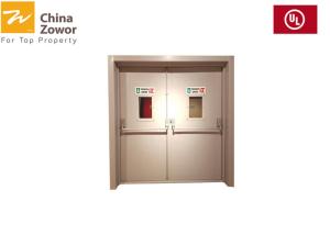 China Emergency Exit 45mm Leaf Double Swing UL Listed Fire Door factory