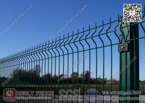 Green Color PVC coated Welded Wire Fence Panels 1.8m high X 3.0m width