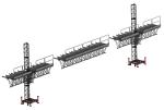 Window Cleaning Mast Climbing Work Platform , Construction Lifting Platform