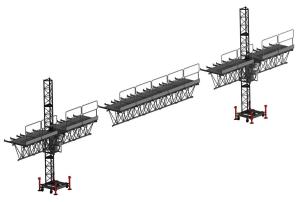 China Mast Suspended Access Platform Climbing Aerial Work With Single Cage Or Double Cage factory