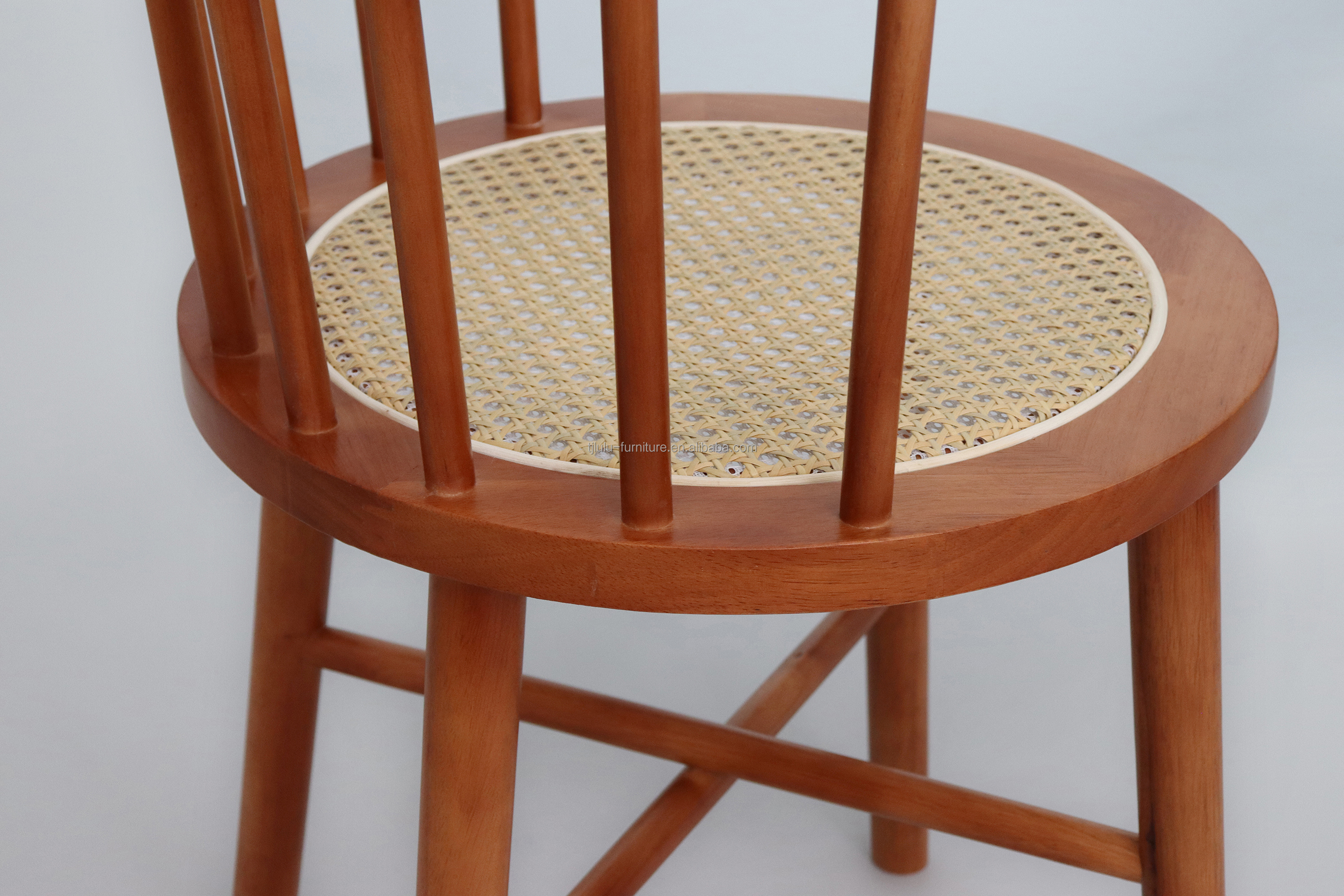 OEM Service Accepted Natural Solid Wood Dining Chair for Restaurant Modern Rattan