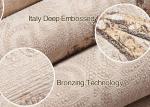 Khaki Color 3D Floral Wallpaper for Wall Decoration / PVC Wall Coverings