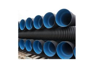 China SN8 Buried Drain Pipe Double Wall Polyethylene HDPE Sewer Pipe factory