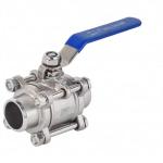 304 stainless steel three-piece welded ball valve Q61F-16P full diameter butt