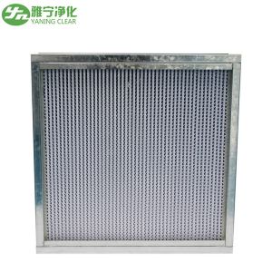 Class 100 HEPA Filter / Deep Pleated HEPA Filter With Paper Clapboard