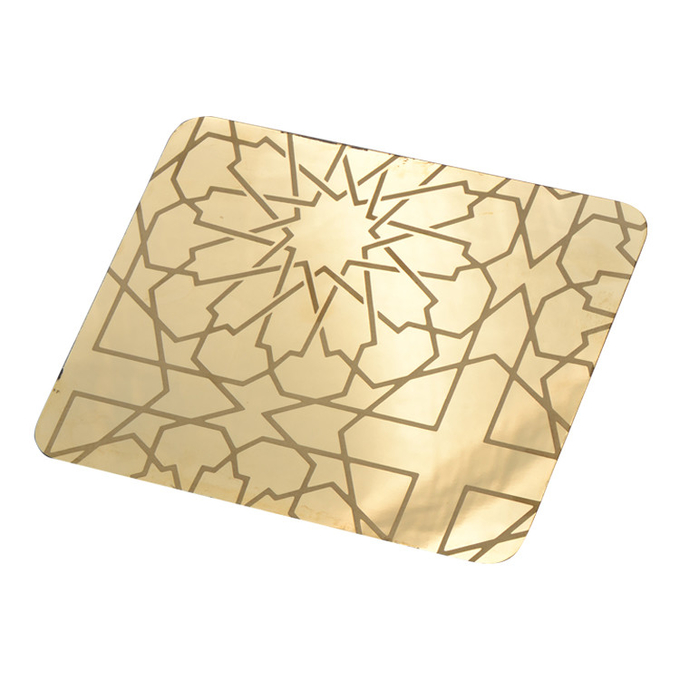 201 PVD Color Coating Stainless Steel Metal Cutting Sheet Etching Pattern 4x8 For Wall Panel Decor