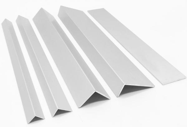 Brushed Anodized 3 Sided Aluminum Corner Guard Protectors 90 Degree Edge Profile