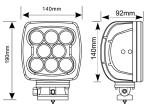 High Performance IP67 waterproof 6800lm Square 80w led work light spot/flood
