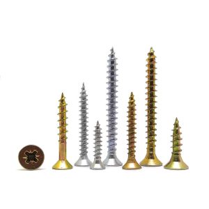 China Cross Recessed ST3 Chipboard Screws Countersunk Full Thread Carriage Bolts factory