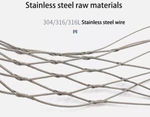 China factory direct sale Stainless Steel Wire Rope Mesh screen/net factory