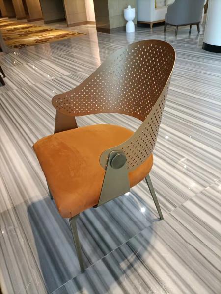 Golden SS Frame Fabric Upholstery Hotel Restaurant Furniture Hotel Dining Room