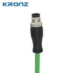 Lan Cable Connector M12 to M12 Male IE Cable 60V 4 Pin M12 Circular Connectors
