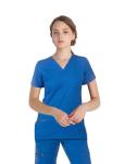 180 GSM Spandex Short Sleeve L Women Plain Woven Scrubs Medical Uniform Wrinkle
