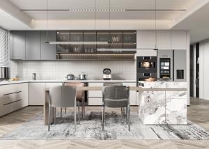 China Modern Melamine Kitchen Cabinets For Kitchen Furniture factory