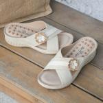 BS071 Amazon New Style European And American Slippers Women Casual Slope Heel