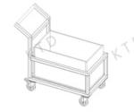 Stainless Steel Inner DES Strip Film Transport Trolley With Handle And 4''
