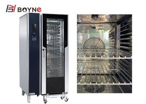 China Commercial Kitchen Cooking Equipment 20 Trays LCD Version Electric Combi Oven factory