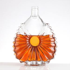 China Most Popular Style 500ml 750ml Brandy Glass Bottles with Cap Super Flint Glass factory