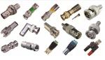 Waterproof BNC Male Compression Connector For RG59 Cable Gold / CCTV Connector