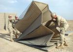Welded Defensive Barrier / Defensive Bastion Gabion Mesh Box With Brown