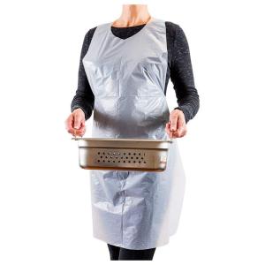 China Waterproof Disposable CPE Plastic Aprons 70x110CM For Kitchen Working factory