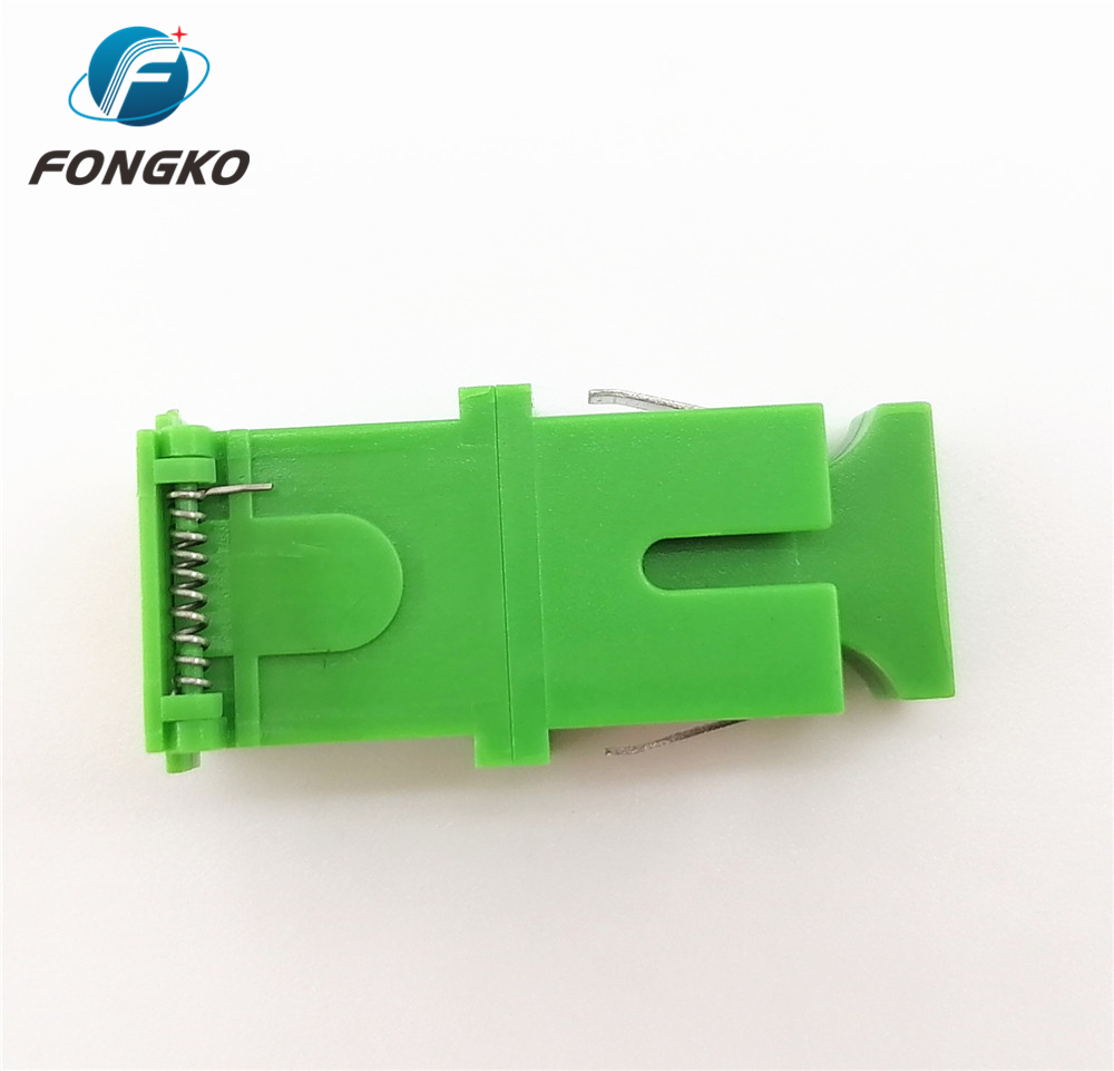 Simplex Green Shell Singlemode SC/APC Auto Shutter Adapter SC Fiber Optic Adapters