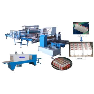 Anti Theft Shrink Wrap Packing Machine Multiple Rows Bottles Shrink Wrap Machine