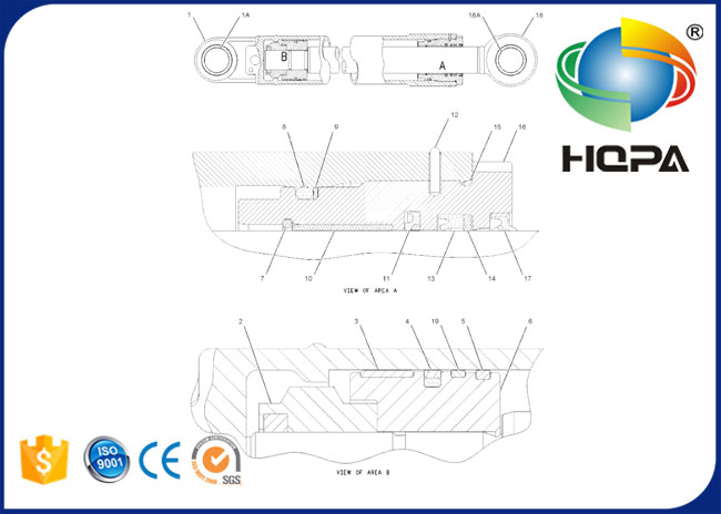 169-7839 143-8153 170-9941 1697839 1438153 1709941 Boom Cylinder Seal Kit