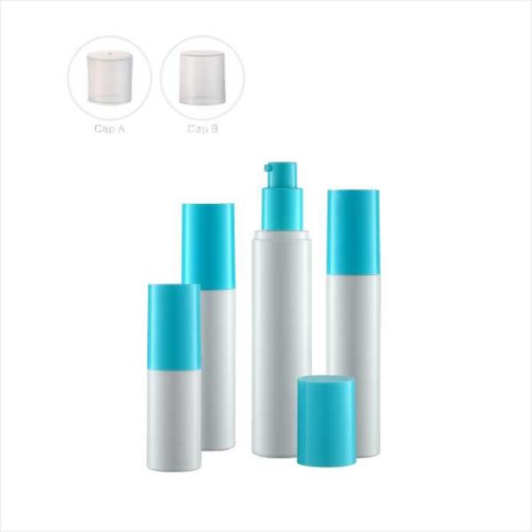 Round Single wall 15ml 30ml 40ml 50ml airless pump cosmetic bottle PP PCR